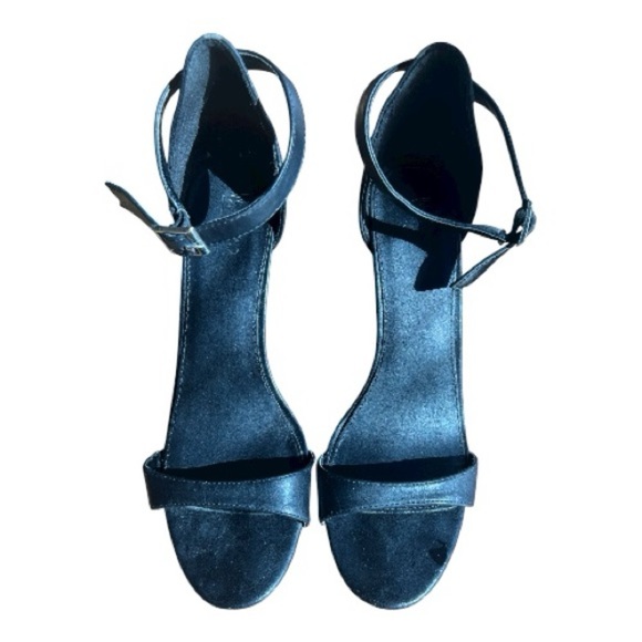 Mossino Black Open Toe Heels adjustable ankle straps Size 8.5 Women - Picture 2 of 7